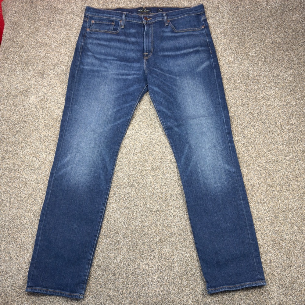 Lucky Brand 121 Slim Jeans Mens 36 Blue Medium Wash Denim Pants 7M12563 Casual